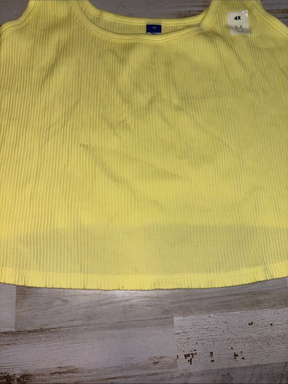 Old Navy Yellow Ribbed Crop Tank Top Plus Size 4X - Picture 4 of 11
